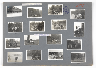 818764 Afbeelding van blad 25 uit een losbladig fotoalbum van de Nederlandse Padvinders Vereniging (N.P.V.), afdeling ...